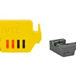 Hiviz Adj Rear Sight Rug Rvlvr Gr/Rd