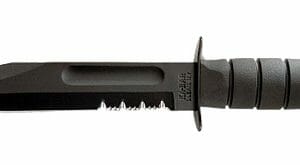 Kbar Fighting Knf 7" W/Shth Blk Ser