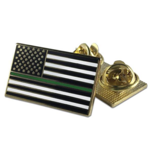 Classic Thin Blue Line American Flag Pin