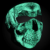 Black & White Skull Face Glow in the Dark