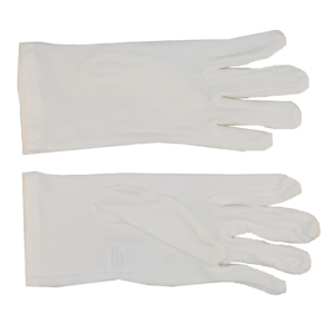 Parade Slip-On Gloves - Nylon Stretch w/ Raised Pointing - Womens White