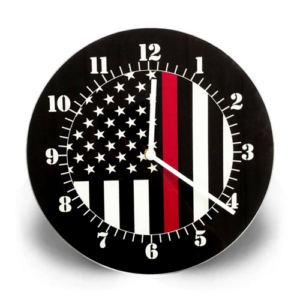 Thin Blue Line American Flag Clock