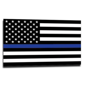 Thin Blue Line American Flag Sticker