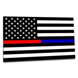 Thin Red and Blue Line American Sticker