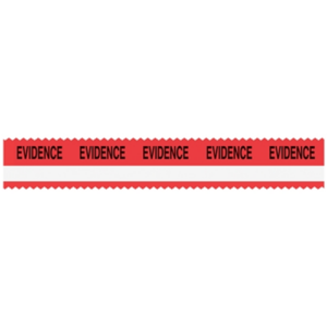 Sirchmark Red Evidence Tape w/ White Stripe