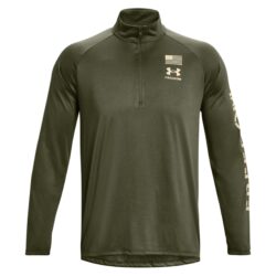UA Freedom Tech 1/2 Zip - Marine OD Green, Medium