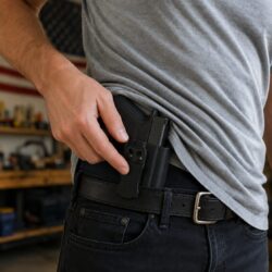 We The People IWB holster for Glock 19 with TLR-7 being clipped inside the waistband