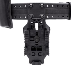 Safariland QUBL2 belt loop mounted on a HOLLE belt